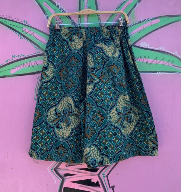 HANDMADE BATIK PRINT BERMUDA SHORTS ELASTIC WAIST