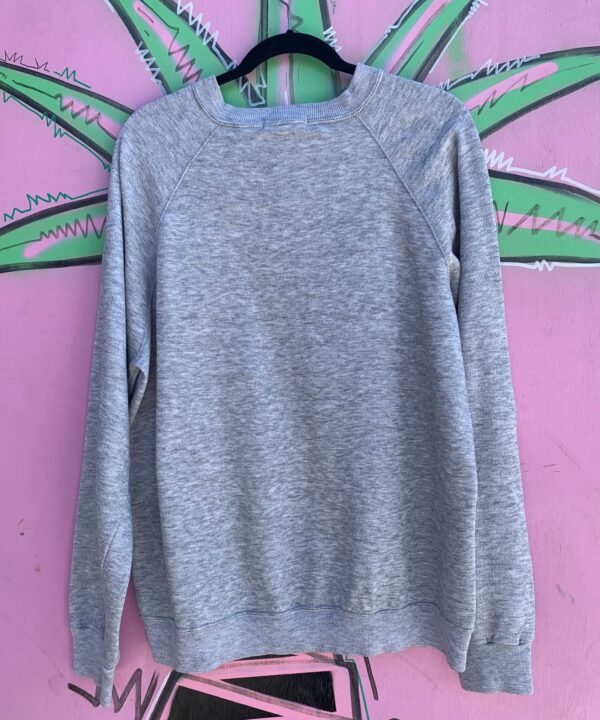 NICE! DEADSTOCK SOLID HEATHER GREY RAGLAN CREWNECK SWEATSHIRT