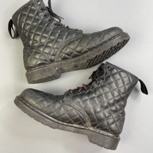 Photo detail:*AS-IS* COOL! QUILTED LEATHER CORALIE DOC MARTEN LACE UP COMBAT BOOTS