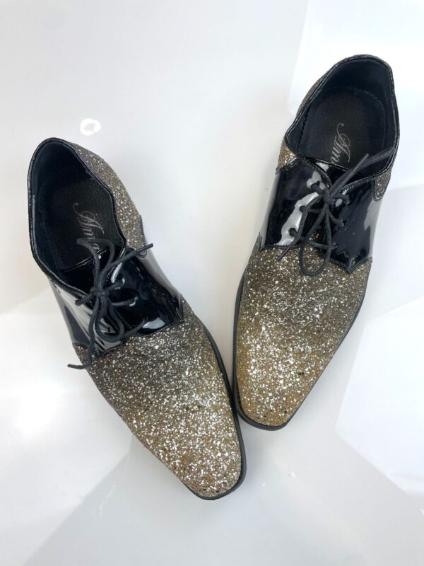 COOL! OMBRE GLITTER PATENT LEATHER OXFORD DRESS SHOES