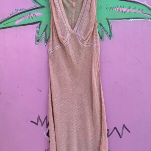Photo detail:*AS-IS* SHEER SLEEVELESS DITSY FLORAL MIDI DRESS