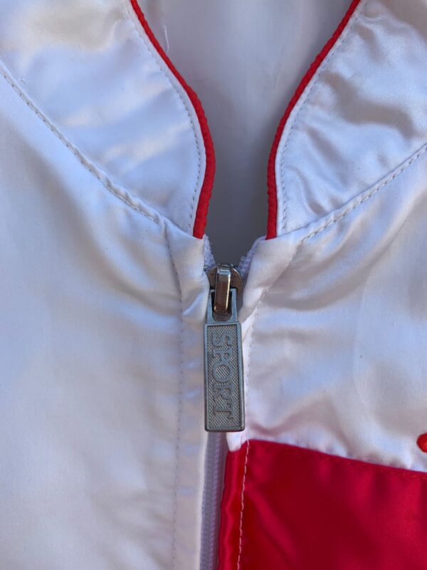 *AS-IS* UNIQUE ALLOVER EMBROIDERED REEBOK LOGO SILKY ACETATE SATIN JACKET