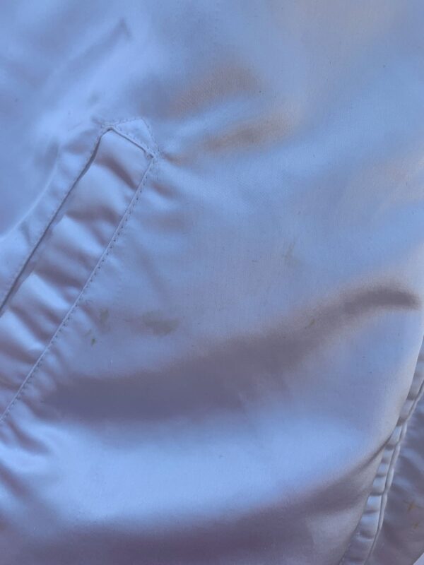 *AS-IS* UNIQUE ALLOVER EMBROIDERED REEBOK LOGO SILKY ACETATE SATIN JACKET