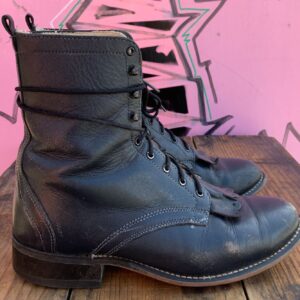 Photo detail:RAD! NAVY BLUE LEATHER ROPER BOOTS