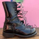 LEATHER LACE UP PARATROOPER BOOTS W/ BOX
