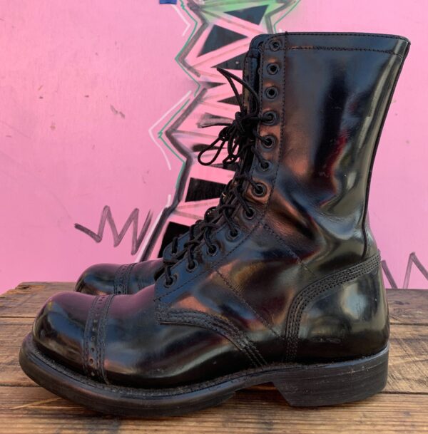 LEATHER LACE UP PARATROOPER BOOTS W/ BOX