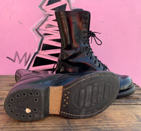 LEATHER LACE UP PARATROOPER BOOTS W/ BOX