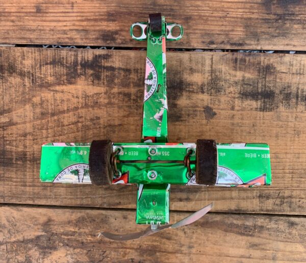 METAL BEER CAN TOY AIRPLANE