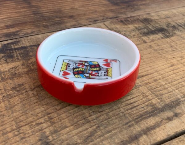 KING OF HEARTS CERAMIC MINI ASHTRAY