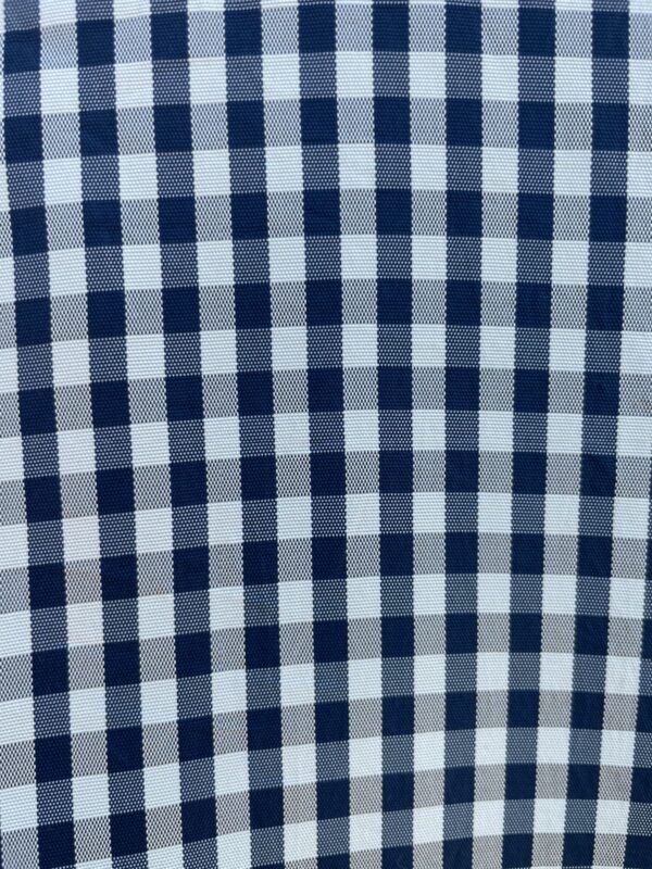 RAD! NYLON GINGHAM CHECK FULL ZIP JACKET, QUILTED INTERIOR, OPEN UNDER ARM VENTS, STAR PATCHED LAPEL