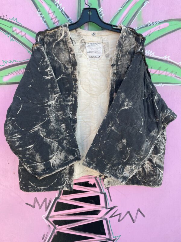 COOL! PAINTED QUILTED COTTON BLEND FIREMANS COAT LINER JACKET