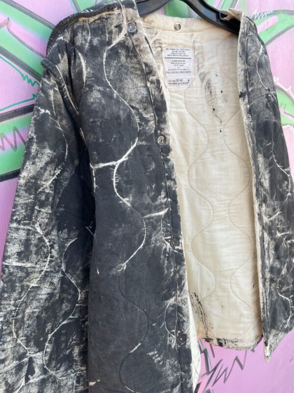 COOL! PAINTED QUILTED COTTON BLEND FIREMANS COAT LINER JACKET