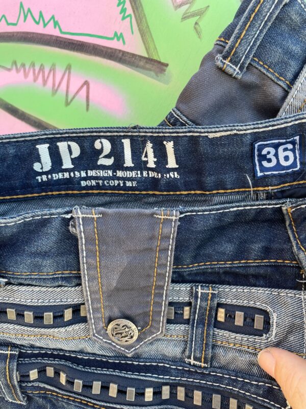 CRAZY MULTI PATCHWORK & CHUNKY ZIPPER DENIM JEANS, DESIGNED BY OKISHANA SAMOKI