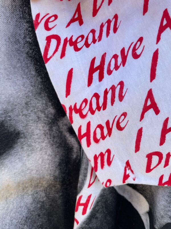 *AS-IS* 1990S DEADSTOCK AOP ALL OVER PRINT MARTIN LUTHER KING I HAVE A DREAM  T-SHIRT