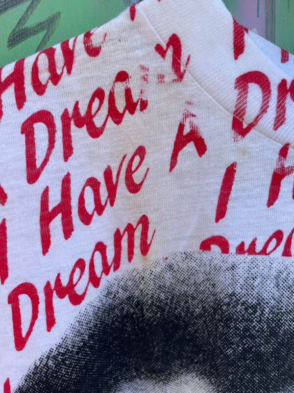 *AS-IS* 1990S DEADSTOCK AOP ALL OVER PRINT MARTIN LUTHER KING I HAVE A DREAM  T-SHIRT