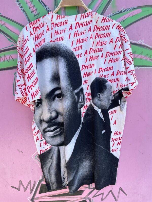 *AS-IS* 1990S DEADSTOCK AOP ALL OVER PRINT MARTIN LUTHER KING I HAVE A DREAM  T-SHIRT