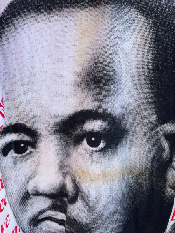 *AS-IS* 1990S DEADSTOCK AOP ALL OVER PRINT MARTIN LUTHER KING I HAVE A DREAM  T-SHIRT