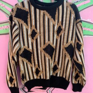 Photo detail:*AS-IS* NICE! RETRO AZTEC DESIGN KNIT SWEATER