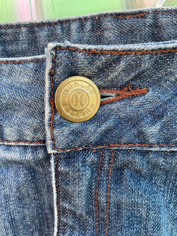 Y2K LOW RISE DENIM SKIRT BRASS STUDDING & HARDWARE