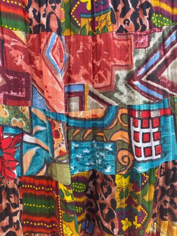 1990S HIPPY PRINTED INDIA COTTON MAXI SKIRT