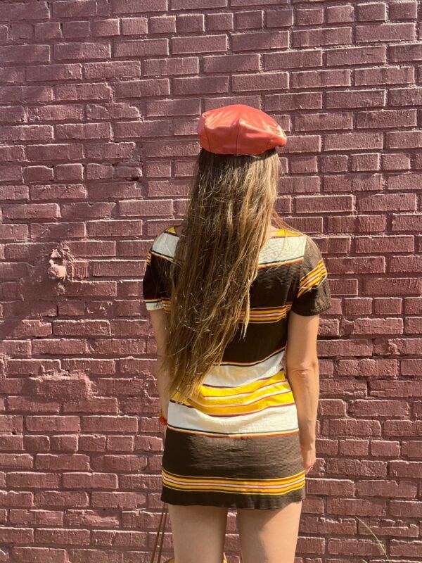 2-DIE-4!!!!! 1960S-70S SLINKY STRIPED CAP SLEEVE MINI DRESS | TUNIC
