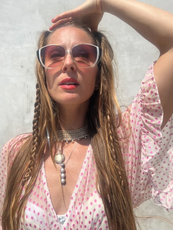*AS-IS* 1970S-80S ROUNDEC BLACK WHITE SUNGLASSES OMBRE TINT