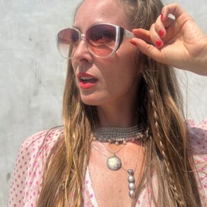 Photo detail:*AS-IS* 1970S-80S ROUNDEC BLACK WHITE SUNGLASSES OMBRE TINT