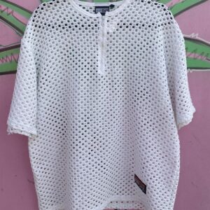 Photo detail:1990S 100% COTTON QUARTER NETTED TOP
