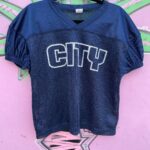 CITY PRINTED CROPPED MESH PRACTICE FOOTBALL JERSEY