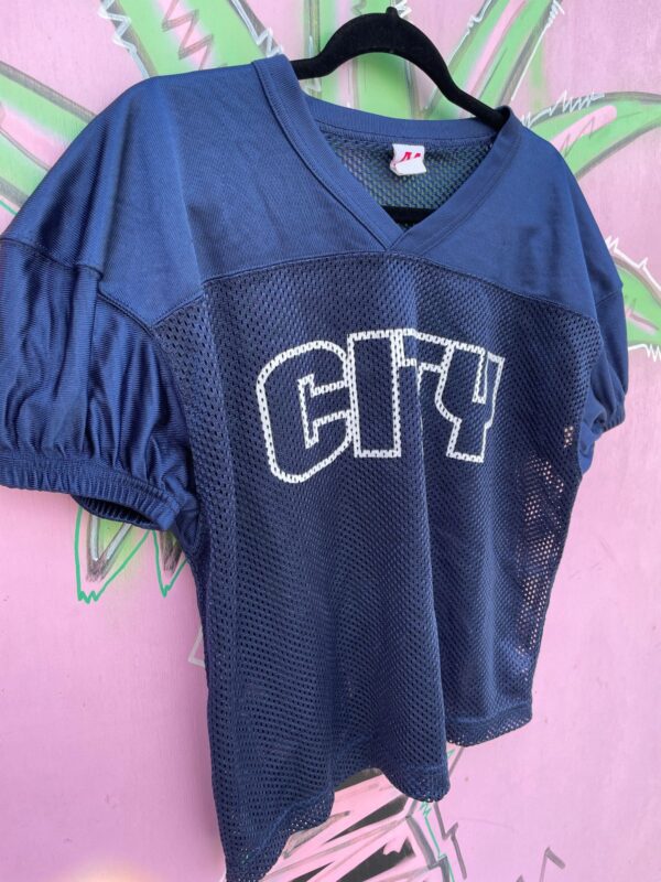 CITY PRINTED CROPPED MESH PRACTICE FOOTBALL JERSEY