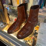 BEAUTIFUL! 1970S-80S COGNAC LEATHER CHELSEA BOOTS SIDE ZIP