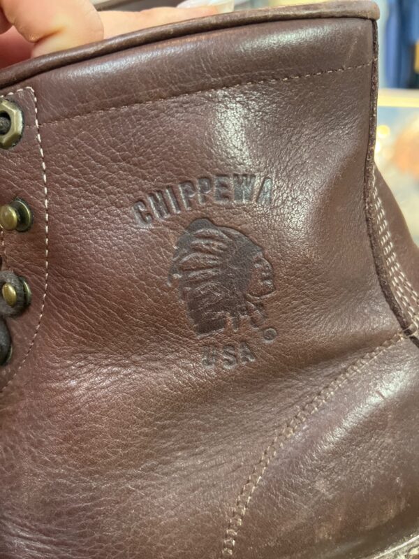 RARE! CHIPPEWA SOFT LEATHER LACE-UP WORK BOOTS, BILTRITE SOLE