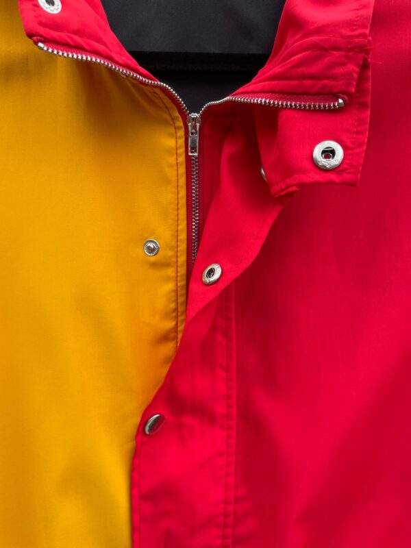 RASTA COLOR BLOCK SNAP BUTTON WINDBREAKER JACKET