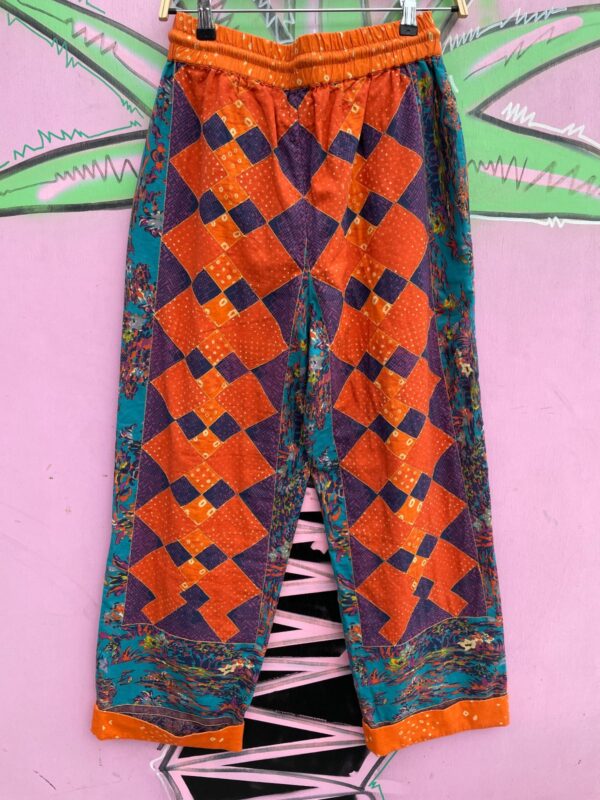 NWT 100% COTTON FUNKY PRINTED PATCHWORK & EMBROIDERED PANTS