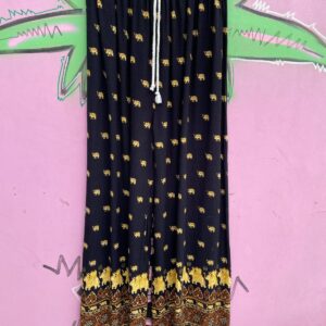 Photo detail:ELEPHANT PRINT WIDE LEG RAYON BEACH PANTS