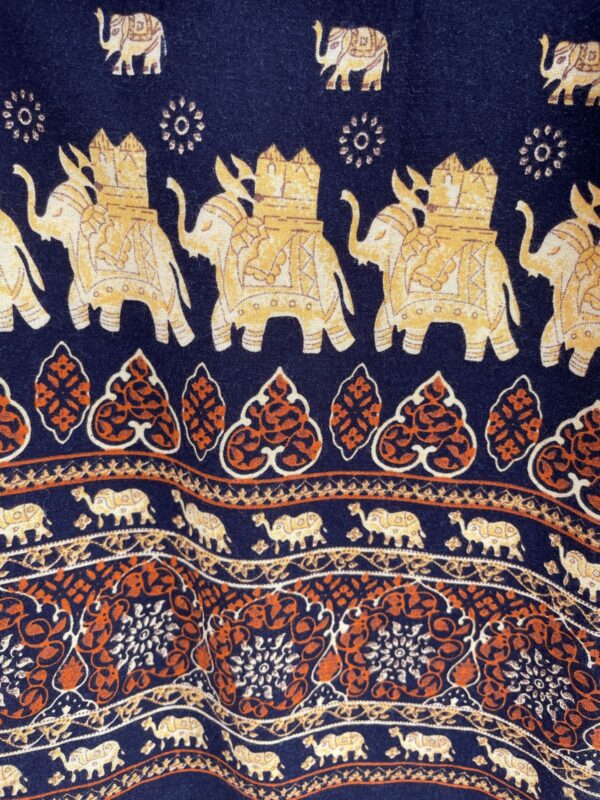 ELEPHANT PRINT WIDE LEG RAYON BEACH PANTS