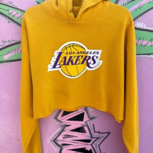 Photo detail:*AS IS* CROPPED HOODED LAKERS SWEATSHIRT
