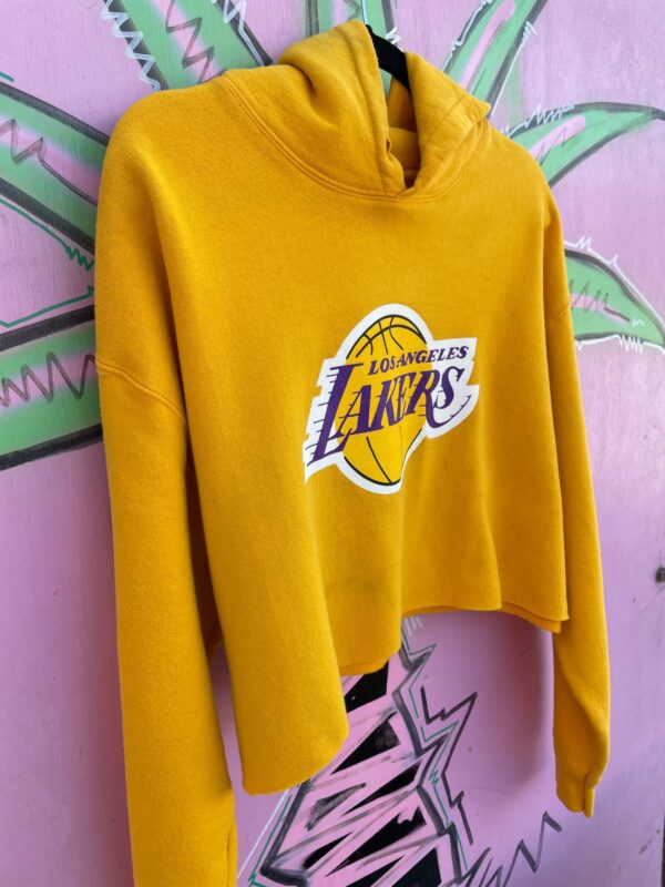 *AS IS* CROPPED HOODED LAKERS SWEATSHIRT