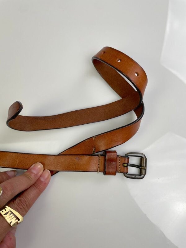 *AS-IS* MADE IN ITALY SKINNY BROWN LEATHER BELT