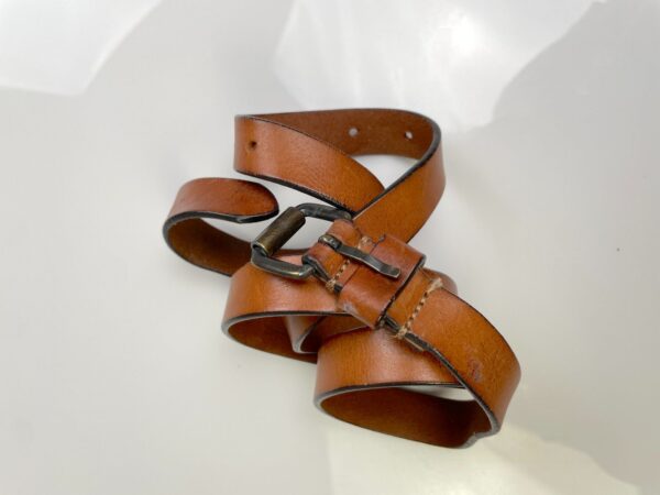 *AS-IS* MADE IN ITALY SKINNY BROWN LEATHER BELT