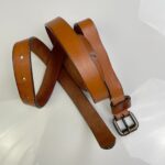 *AS-IS* MADE IN ITALY SKINNY BROWN LEATHER BELT