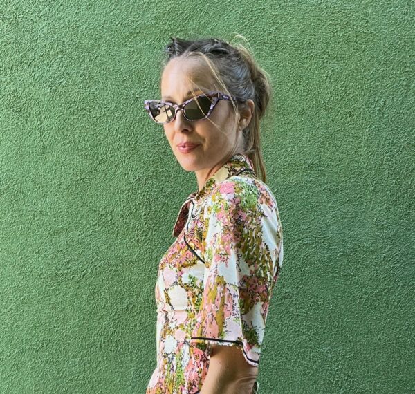 WOW! MADE IN ITALY! CAT-EYE VIOLET SPOTTED TERRAZZO TORTOISE SUNGLASSES