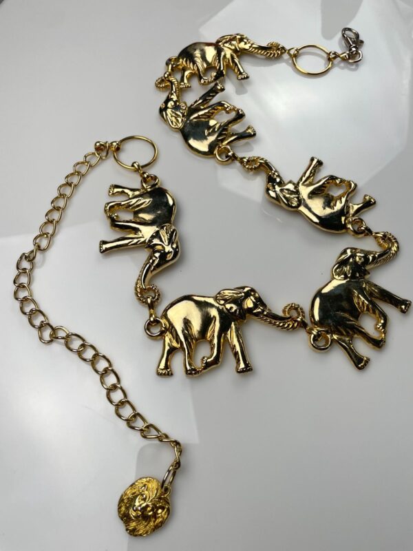 *AS-IS* HIGH POLISHED PLATED GOLD ELEPHANT CHAIN BELT
