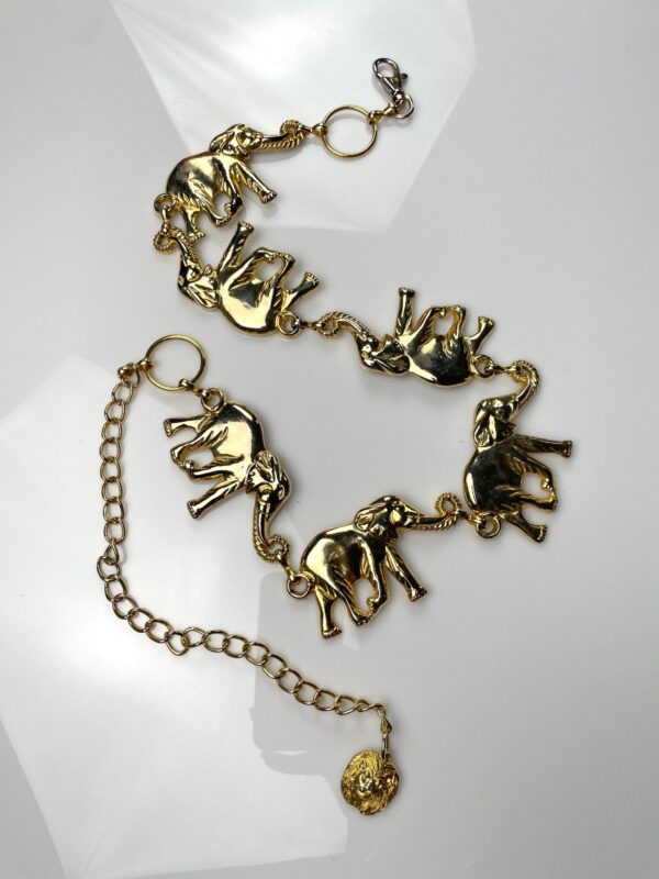 *AS-IS* HIGH POLISHED PLATED GOLD ELEPHANT CHAIN BELT
