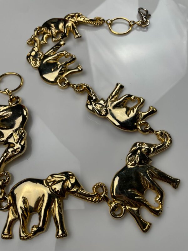 *AS-IS* HIGH POLISHED PLATED GOLD ELEPHANT CHAIN BELT