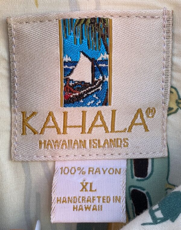 100% RAYON, ISLAND LIFE TONAL PRINT HAWAIIAN SHIRT, COCONUT BUTTONS