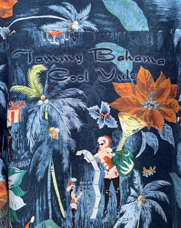 100% SILK HOLIDAY MRS. CLAUS PRINT HAWAIIAN SHIRT