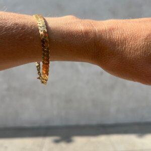 Photo detail:DEADSTOCK FLAT GOLD CHAIN LINK BRACELET