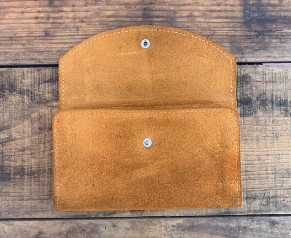 SUEDE WALLET TRI-FOLD WALLET, MADE IN BRASIL