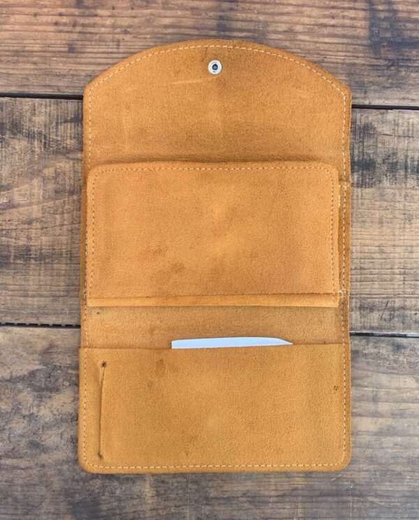 SUEDE WALLET TRI-FOLD WALLET, MADE IN BRASIL